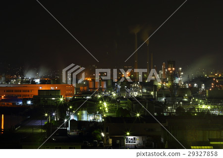 Shunan factory night view 29327858