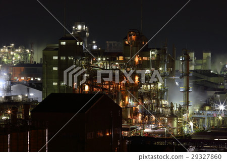Shunan factory night view 29327860
