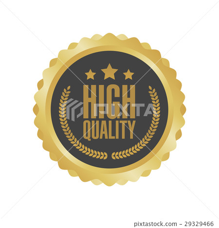 Vector Guaranteed Premium Quality Gold Sign, Round Vector Guaranteed Premium Quality Gold Sign, Round 29329466