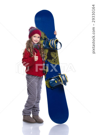 Smiling little girl with curly hairstyle. 29330164