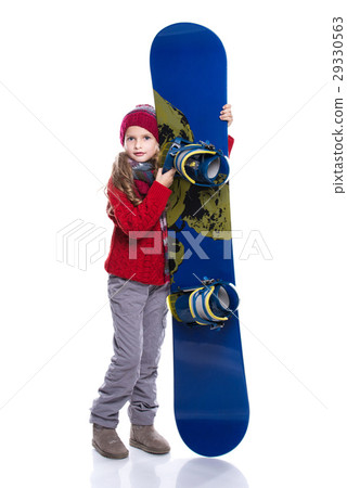 Smiling little girl with curly hairstyle. 29330563