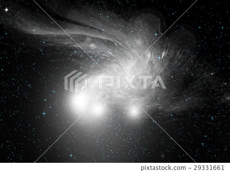 Stars, dust and gas nebula in a far galaxy Stars, dust and gas nebula in a far galaxy 29331661