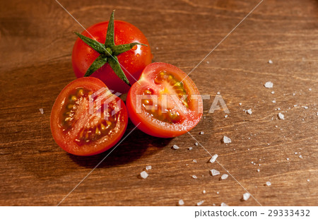 fresh ripe cherry tomatoes on wooden background fresh ripe cherry tomatoes on wooden background 29333432