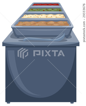 Different food in trays Different food in trays 29333676