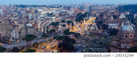Rome City panorama, Italy. 29335294