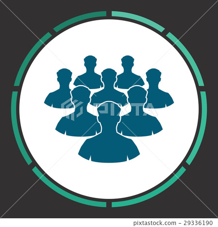 Crowd Icon Vector - Stock Illustration [29336190] - PIXTA