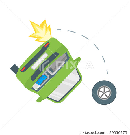 Cartoon Car Crash Road Accident. Vector 29336575