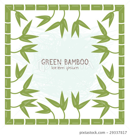 Bamboo stems decorative frame 29337817