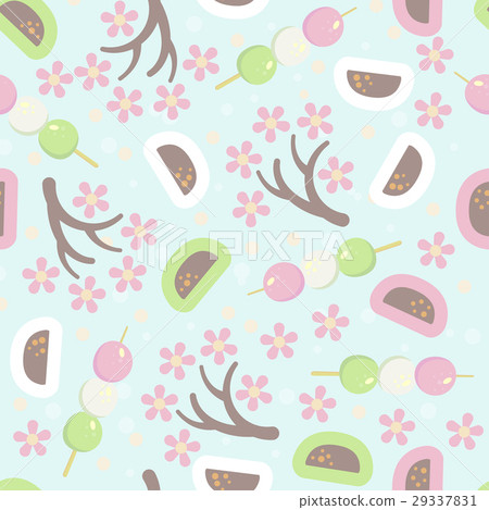 Hanami festival  seamless pattern 29337831