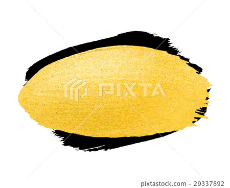 Vector golden brush stroke banner Vector golden brush stroke banner 29337892