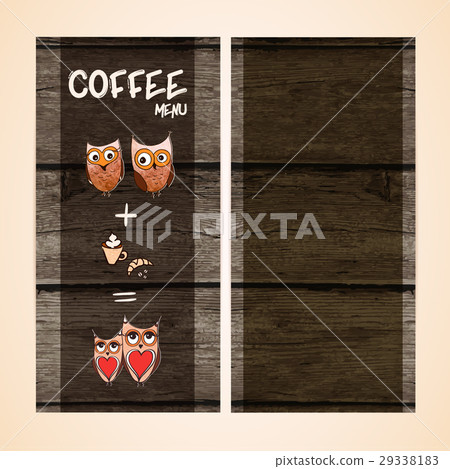 Vector restaurant menu design on wooden background - Stock Illustration ...