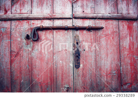 Old Red Barn Doors With Rusty Bolt Russian North Stock Photo 29338289 Pixta