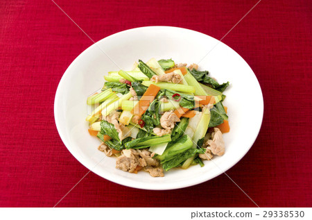 Komatsuna和豬肉炒 29338530