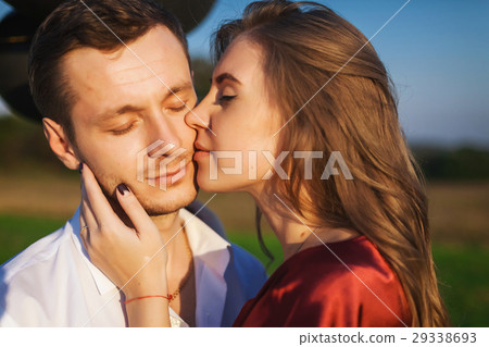 close up portrait of in love couple celebrating 29338693