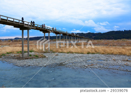 The longest wooden pedestrian overpass in the world, Horai Bridge The longest wooden pedestrian overpass in the world, Horai Bridge 29339076