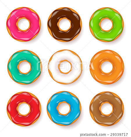 Donut, begel with cream. Cookies,cookie cake set 29339717