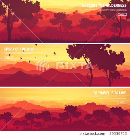 Mountains and forest. Wild nature landscape 29339723