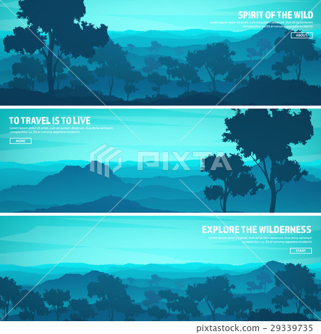 Mountains and forest. Wild nature landscape Mountains and forest. Wild nature landscape 29339735