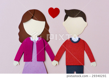 Valentine's Day Couple Lover Paper Mockup 29340291