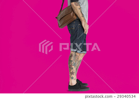 Tattooed Man Messenger Bag 29340534