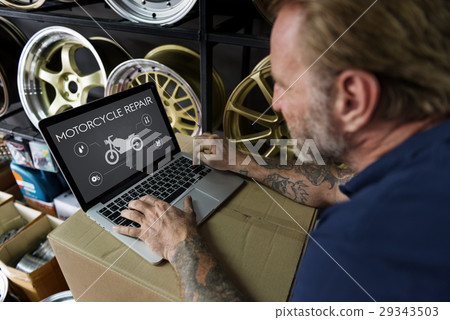 Motor Service Maintenance Motorbike Concept 29343503