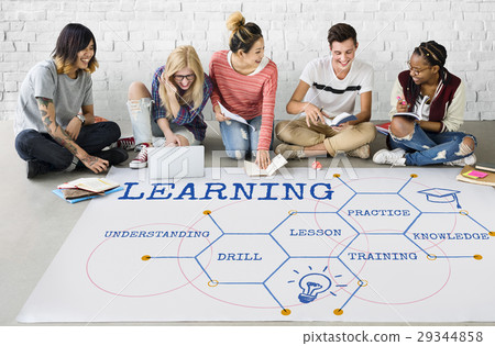 Learning Hexagon Pattern Diagram Graphic Icon Learning Hexagon Pattern Diagram Graphic Icon 29344858