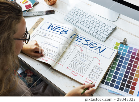 Web Design Layout Content Template Graphic Concept Web Design Layout Content Template Graphic Concept 29345322