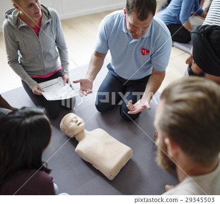 CPR First Aid Training Concept 29345503