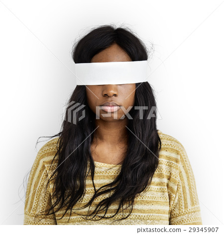 Woman Eye Covered Blind Forbidden Lost Concept Woman Eye Covered Blind Forbidden Lost Concept 29345907
