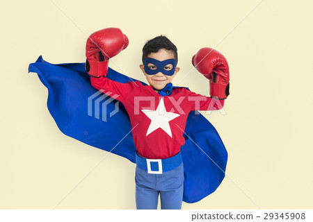 Superhero Kid Mighty Strength Concept Superhero Kid Mighty Strength Concept 29345908
