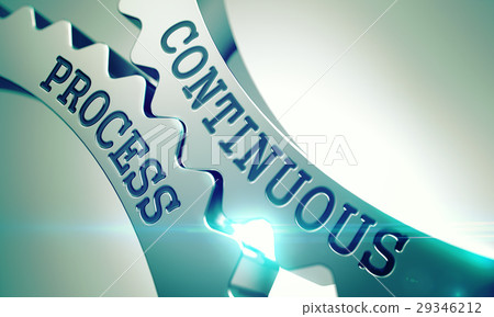 Continuous Process - Text on the Mechanism of - Stock Illustration ...