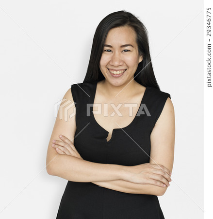Woman Cheerful Studio Portrait Concept Woman Cheerful Studio Portrait Concept 29346775