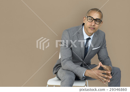African Descent Business Man Thinking Concept African Descent Business Man Thinking Concept 29346860