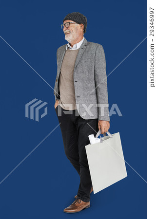 Businessman Design Blueprint Bag Portrait Concept 29346997