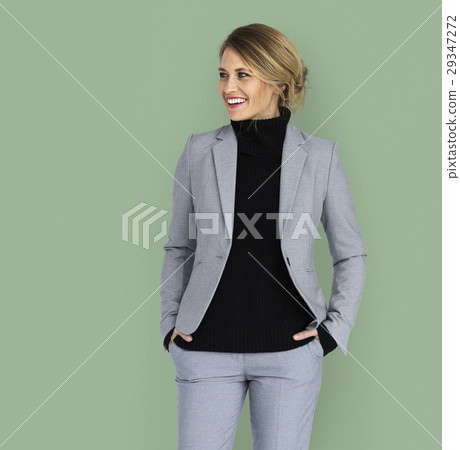 Caucasian Business Woman Smiling Caucasian Business Woman Smiling 29347272