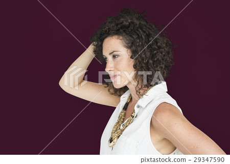 Caucasian Woman Casual Side View 29347590