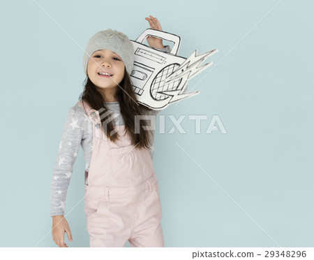 Little Girl Having Fun Portrait Little Girl Having Fun Portrait 29348296