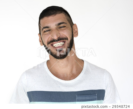 Middle Eastern Man Smiling Happiness Casual Studio Portrait Middle Eastern Man Smiling Happiness Casual Studio Portrait 29348724