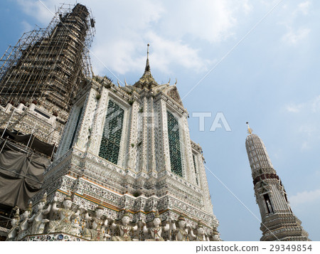 Stupa at Wat Arun Temple in Bangkok, Thailand Stupa at Wat Arun Temple in Bangkok, Thailand 29349854