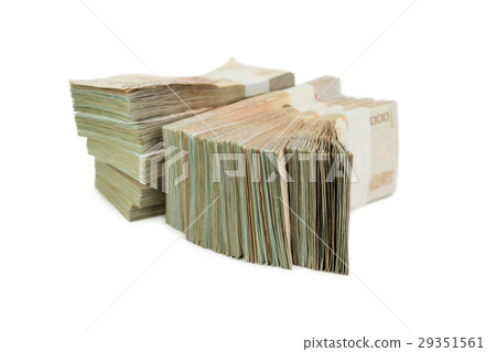 Thai banknote 1000 baht on white background Thai banknote 1000 baht on white background 29351561