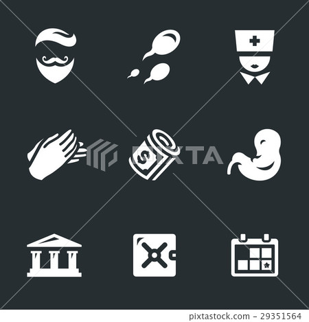 Vector Icons Set of Reproduction Bank. 29351564