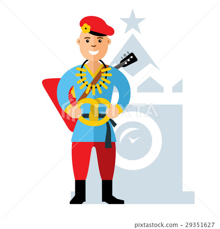 Vector Russian balalaika player. Vector Russian balalaika player. 29351627