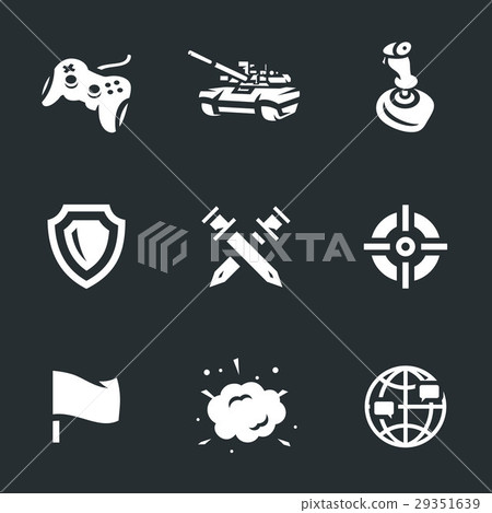 Vector Icons Set of Tank Video Games. Vector Icons Set of Tank Video Games. 29351639
