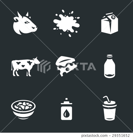 Vector Set of Cow and dairy products. Vector Set of Cow and dairy products. 29351652