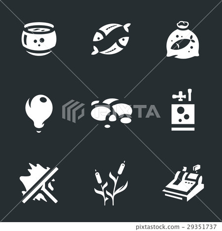 Vector Set of Fish Shop. 29351737