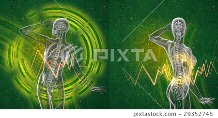 3d rendering medical of human adrenal glands 3d rendering medical of human adrenal glands 29352748