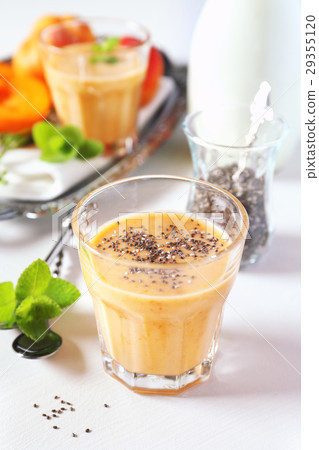 Apricot smoothie and chia seeds Apricot smoothie and chia seeds 29355120