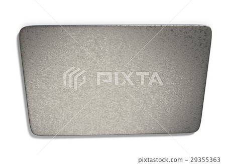 empty metal sign plate isolated on white, 3d empty metal sign plate isolated on white, 3d 29355363