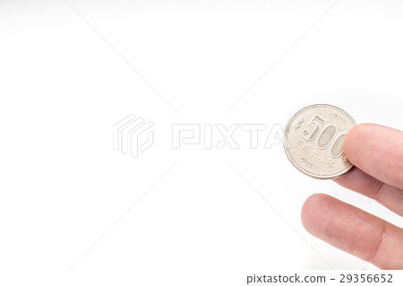 500日元硬幣/白色背景 29356652