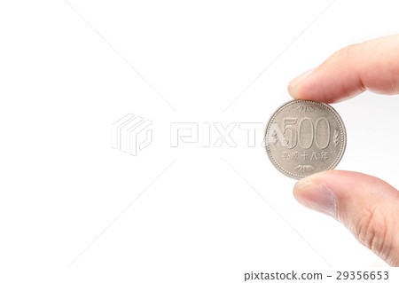 500日元硬幣/白色背景 29356653